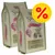 2 sacchi di Simpsons Adult Sensitive Salmon & Potato, scritte visibili: Grain Free 45% Salmon, Hypoallergenic, No Grains, No Soya, No Dairy, simbolo percentuale giallo-rosso in alto a destra.
