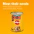 Text reads: Meet their needs every step of the way with PEDIGREE food. Image shows a 400g can labelled Adult Original in Loaf, Pedigree.