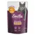 Pochette Smilla Special Needs Sterilised, morceaux en sauce avec dinde et haricots verts, 85 g. Texte visible : balanced energy content, contains taurine. Chat gris illustré sur l'emballage.