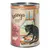 Feringa Selected Recipes. Beef meatloaf with carrot and pea, adult, 400g, grain-free recipe. Illustration of a black cat next to a plate with meatloaf.