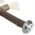 Wooden rod with metal attachment and cotton rope, suitable for mounting or toy use.