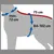 Schéma de mesures pour chien : tour de cou max. 72 cm, longueur de dos 75 cm, tour de poitrail 84–102 cm.