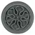 Round grey feeding bowl with wavy elevations to slow down eating speed.