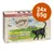 Feringa Classic Meat, lot de 24 x 85 g. Visuel du carton avec chat noir et variétés : volaille, lapin & dinde, canard & veau, poulet & truite, veau, gibier. Texte en anglais sur l’emballage. Feringa Classic Meat, lot de 24 x 85 g. Visuel du carton avec chat noir et variétés : volaille, lapin & dinde, canard & veau, poulet & truite, veau, gibier. Texte en anglais sur l’emballage.