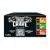 CRAVE 6 x 400g pack, visible text: 100% natürlichem tierischem protein, x2 Huhn & Truthahn, x2 Lamm & Rind, x2 Lachs & Truthahn. Wolf eyes graphic on black box.