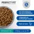 Perfect Fit Senior 10+, podržava crijevnu mikrobiotu, proizvedeno od visokokvalitetnih sastojaka, bogato piletinom. S pulpom cikorije kao izvorom prebiotika. Za pse <10 kg.