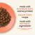 made with MINIMUM 80% animal protein, GRAIN FREE recipe, made with NATURAL ingredients, WITH ADDED VITAMINS & MINERALS (text på engelska)