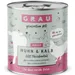 GRAU Adult kornfri dåser 12 x 800 g - Kylling & Kalv