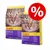 Josera Culinesse Adult Katzenfutter mit Haut & Fell Unterstützung. Zwei Packungen, Angebot mit rotem Prozentzeichen sichtbar.