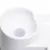 Close-up of a white plastic bowl with a central hole, designed for dispensing water or food.