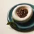 Bol de nourriture humide en morceaux sur une assiette bleue, à côté une feuille verte. Montre la consistance et la taille des portions de l’aliment. Bol de nourriture humide en morceaux sur une assiette bleue, à côté une feuille verte. Montre la consistance et la taille des portions de l’aliment.