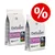To poser Exclusion Monoprotein Veterinary Diet Formula HYPOALLERGENIC til medium & large breed, tekst: Horse & Potato. Rød procenttegn indikerer tilbud eller rabat. To poser Exclusion Monoprotein Veterinary Diet Formula HYPOALLERGENIC til medium & large breed, tekst: Horse & Potato. Rød procenttegn indikerer tilbud eller rabat.