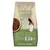 Bag showing dry food pieces, a cat, and key features for senior cats including chicken as main ingredient, added taurine, vitamin E, no artificial colours or flavours, recyclable packaging.