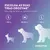 Tabela de tamanhos OROZYME Tiras: S menos de 10 kg, M 10-30 kg, L mais de 30 kg. Para cães de todos os tamanhos e raças.