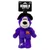 KONG KIRTS giocattolo in peluche viola con cappello da strega, cuciture visibili. La confezione mostra: Squeaks, Jouet Couineur. KONG KIRTS giocattolo in peluche viola con cappello da strega, cuciture visibili. La confezione mostra: Squeaks, Jouet Couineur.