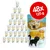 Lot de 48 sachets Lucky Lou Der Platzhirsch pour chat adulte, 125 g chacun. Texte visible : The real taste!, Grain free, No added sugar, Made in Germany, 96 % meat.