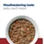 Bowl of meaty chunks with rice and carrots, accompanied by the text: Mouthwatering taste pets can’t resist.