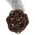 Pelota de juego marrón de madera trenzada con colgante de peluche gris, adecuada para juego interactivo.