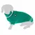 Green knitted dog jumper with white stripe on the collar and paw logo on the side. Green knitted dog jumper with white stripe on the collar and paw logo on the side.