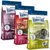 Tre poser Happy Dog Supreme Sensible Nutrition tørfoder: Irland (laks & kanin), Africa (struisvogel & kartoffel), Neuseeland (lam & ris). Synlig tekst på tysk og engelsk. Tre poser Happy Dog Supreme Sensible Nutrition tørfoder: Irland (laks & kanin), Africa (struisvogel & kartoffel), Neuseeland (lam & ris). Synlig tekst på tysk og engelsk.