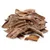Pile of dried meat strips displayed on a white background, showing the product’s texture and size for treat or snack use.