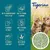 Tigerino plant-based litter features: 100% biodegradable tofu, fast clumping, flushable in toilet, anti-sticking pellets, extremely low-dust, with green tea scent.
