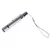 Silver-coloured laser pointer with clip and wrist strap, suitable for interactive play.