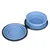 Ciotola pieghevole in silicone blu con custodia con cerniera, ideale per viaggi.