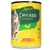 JosiCat kattenvoer in jelly met kip, tekst: Huhn, Poulet, Kurczak, Adult, graanvrij, climate neutral product, powered by Josera Germany. Afbeelding van kat en haan op het blik.