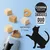 Cosma Pure Love Snackies Duo Flavours, cubetti e snack per gatti, dimensioni visibili 7–11 mm, confezione con silhouette di gatto nera su sfondo azzurro.