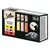 Sheba Creamy Snacks, 18×1, mix příchutí: 6× kuře, 6× ryba, 6× hovězí. Na obalu tři tyčinky a silueta kočky s rukou podávající snack.