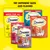Dreamies treats available in different sizes and flavours: cheese, salmon, chicken, beef, and duck. Text reads 'Try different sizes and flavours.'