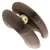 Toy made of corrugated cardboard with a yellow plastic ball in the centre, suitable for interactive play.