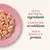 100% natural ingredients, contains no additives, high quality protein. Image shows food on a pink plate.