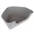 Grey cat litter tray with litter, rectangular shape and lowered entry.