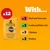 Confezione Pedigree x12: 3 Beef and liver mix, 3 Lamb and liver mix, 3 Chicken, 3 Poultry. Testo in inglese.