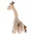 Plüschspielzeug in Form einer Giraffe mit beigem Fell und Knoten aus Seil an Kopf und Schwanz.