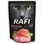 Katzenfutter für Erwachsene, mit Lachs, getreidefrei. Symbole: vollständiges Protein, leicht verdaulich, reich an Omega-3.