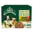 Grain free senior mixed selection, 12 x 400g. Image shows food with vegetables and product name.