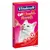 Vitakraft Cat Liquid-Snack -pakkauksessa valkoinen kissa nuolemassa nestemäistä herkkua. Teksti: Inulin promotes healthy intestinal flora, 6 pieces, ohne Farb- & Konservierungsstoffe.