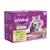 Whiskas Kitten Mixed Menu in jelly, suitable for 2-12 months, includes beef, chicken, salmon and tuna varieties. Contains 12 portions. Made with 100% ingredients for daily needs.