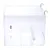 Transparent plastic box with two gold hooks and a white rod inside. KD logo visible on the box.