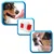 Step-by-step images showing toothpaste being applied to a toothbrush and then used to clean a dog's teeth, demonstrating how to brush a dog's teeth.