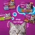 Selection of Whiskas cat food packs including Tasty Mix, Duo Surf & Turf, Mixed Menu, and Pure Delight Meaty Shreds with text 'shop our range' on a purple background.