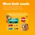 Pedigree Adult Vitality+ in Gravy, 12 pack with 3 each of beef, chicken, fish and another flavour. Text: Meet their needs every step of the way with Pedigree food.