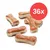 36x Kauknochen mit heller Füllung und brauner Ummantelung, geeignet als Snack.