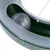 Juguete con bola gris en anillo de plástico verde y plateado, apto para juego interactivo.