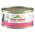 Boîte de pâtée almo nature HFC Jelly, saumon et poulet. Texte visible : PROFITS 100% TO NATURE, OWNED BY THE ANIMALS, SALMONE E POLLO, SAUMON ET POULET.
