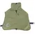 Manteau imperméable vert pour chien avec fermeture éclair, cordon de serrage, boucle latérale et logo FLY visible sur le devant.