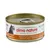 almo nature cat food tin, 70g, visible text: ALL PROFITS TO THE PLANET, POLLO CON FORMAGGIO, POULET AVEC FROMAGE. Metal pull tab lid, image of a cat on label.